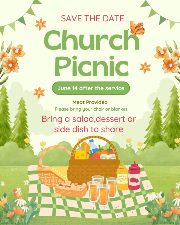 Green Illustrative Fun Spring Picnic Instagram Post