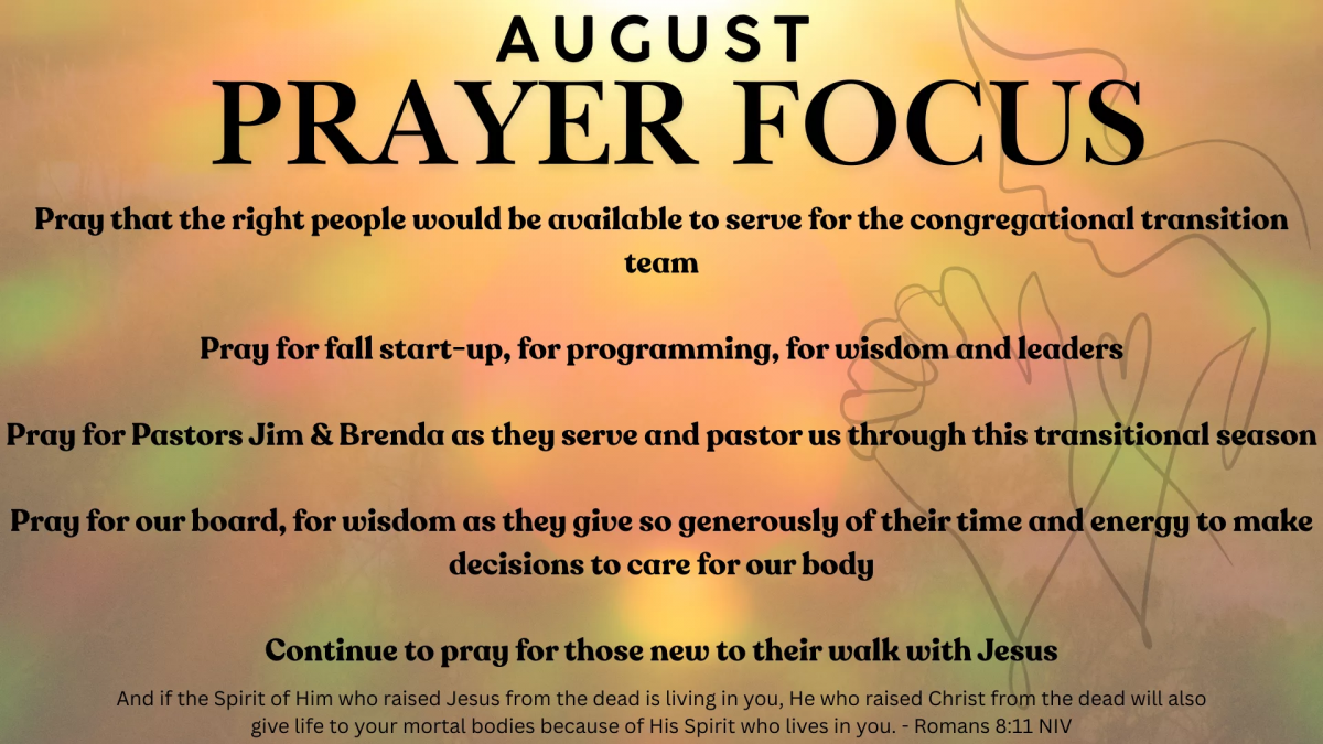 August Prayer Focus (2)