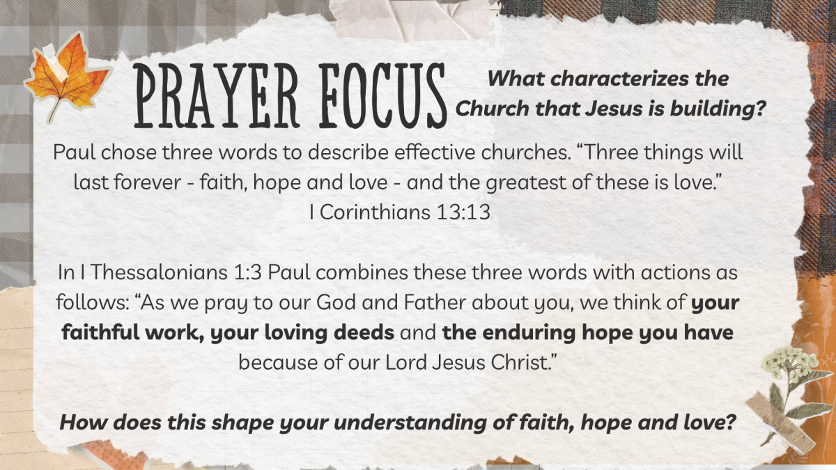 Prayer Focus OCtober 8